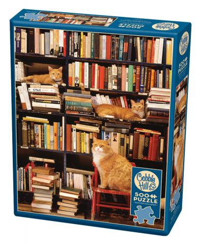Cobble Hill Puzzle 500 Piece Gotham Bookstore Cats