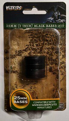 Wizkids Minis 73593 Black 25mm Round Base (15)