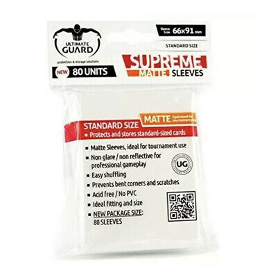 Ultimate Guard Sleeves: Supreme Matte White (80)