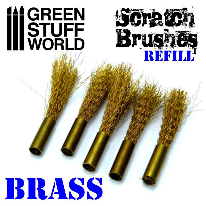 Clearance Green Stuff World  Scratch Brush Set Refill - Brass