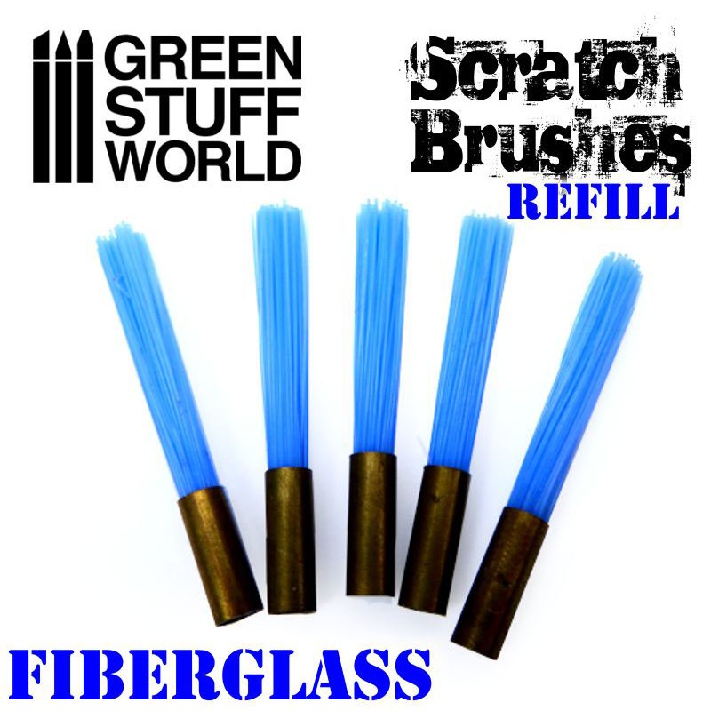 Green Stuff World Scratch Brush Set Refill - Fibre Glass