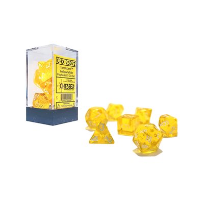 Chessex Poly Translucent Yellow/white